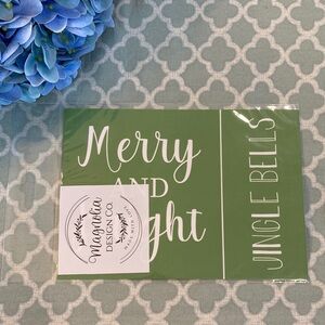 Magnolia Design Co Merry and Bright Jingle Bells Silkscreen Stencil NEW